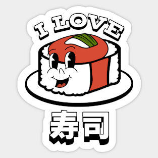 I Love Japanese Sushi Sticker